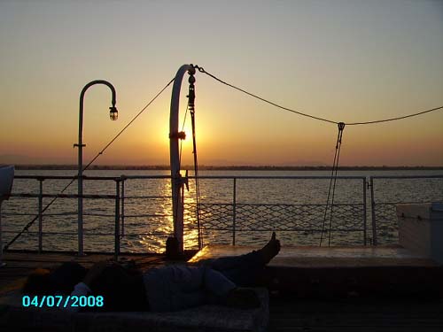 orgonised sunset on Lake Malawi