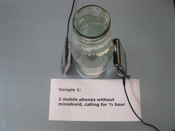 orgonite mobil phone radiation emf protection experiment