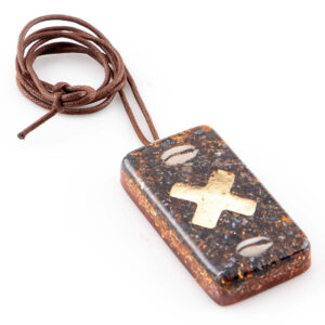 Großes Orgonit-Amulett mit afrikanischer Kräutermedizin