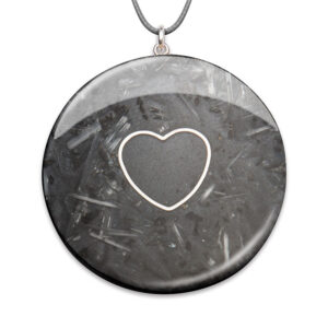 Selenite Silver Heart