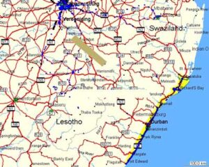 The coast of Kwa Zulu Natal