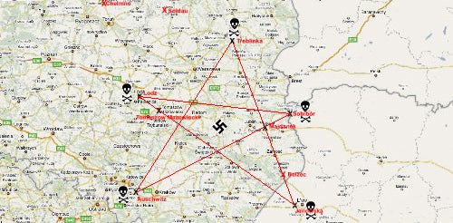 Oronite in Auschwitz, Treblinka, Sobibor, Belzec and Lviv Orgonite gifting the evil pentagram of Nazi concentration camps in Poland and Ukraine