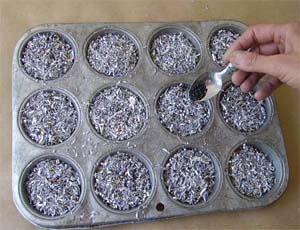 Orgonite TB DIY tray preparation orgonite TBs DIY: Top layer