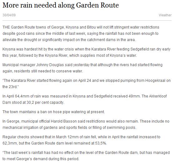 Resumed rainfalls in Gardenroute after orgone gifting the area Resumed rainfalls in Gardenroute after orgone gifting the area