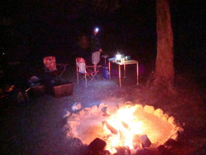 Cooking a meal on Zambezi Orgonite Gifting Safari