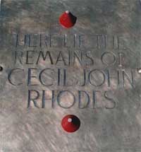 orgone energy healing on Cecil Rhodes' grave