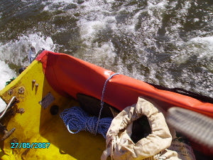 Orgone gifting tour of the zambezi - deflated  boat