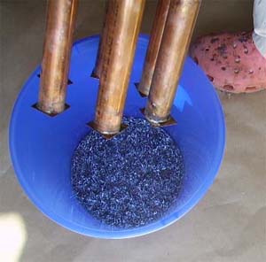 insert cloud buster pipes in bucket