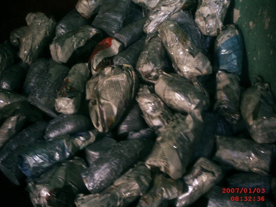 Collection of dark mollusks or shellfish piled together, appears to be mussels or similar bivalves with dark shells