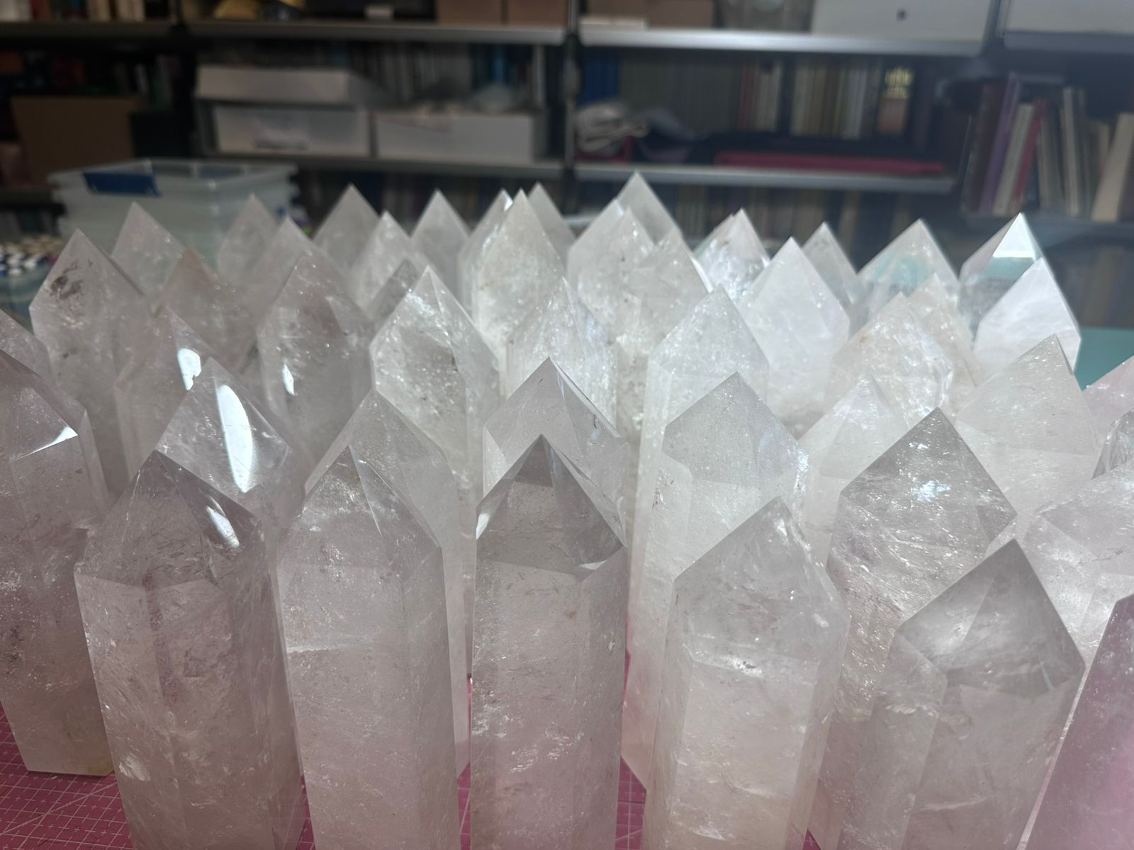 Quartz crystals for orgonite power wands